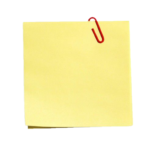 Yellow post it note